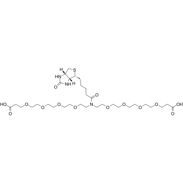 N-生物素-N-双(四聚乙二醇-羧酸)、N-Biotin-N-bis(PEG4-acid)