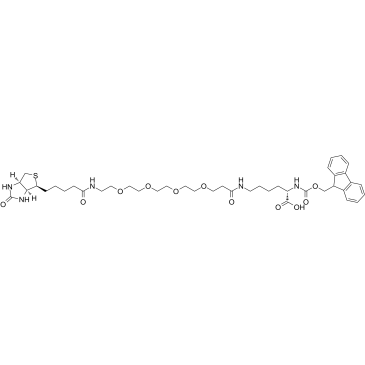 cas:1334172-64-3、MOC保护赖氨酸(生物素-四聚乙二醇)-羟基、Fmoc-Lys(biotin-PEG4)-OH