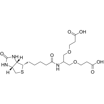 cas:2086689-02-1、2-(生物素氨基)-1,3-双(羧基乙氧基)丙烷、2-(Biotin-amido)-1,3-bis-(C1-PEG1-acid)